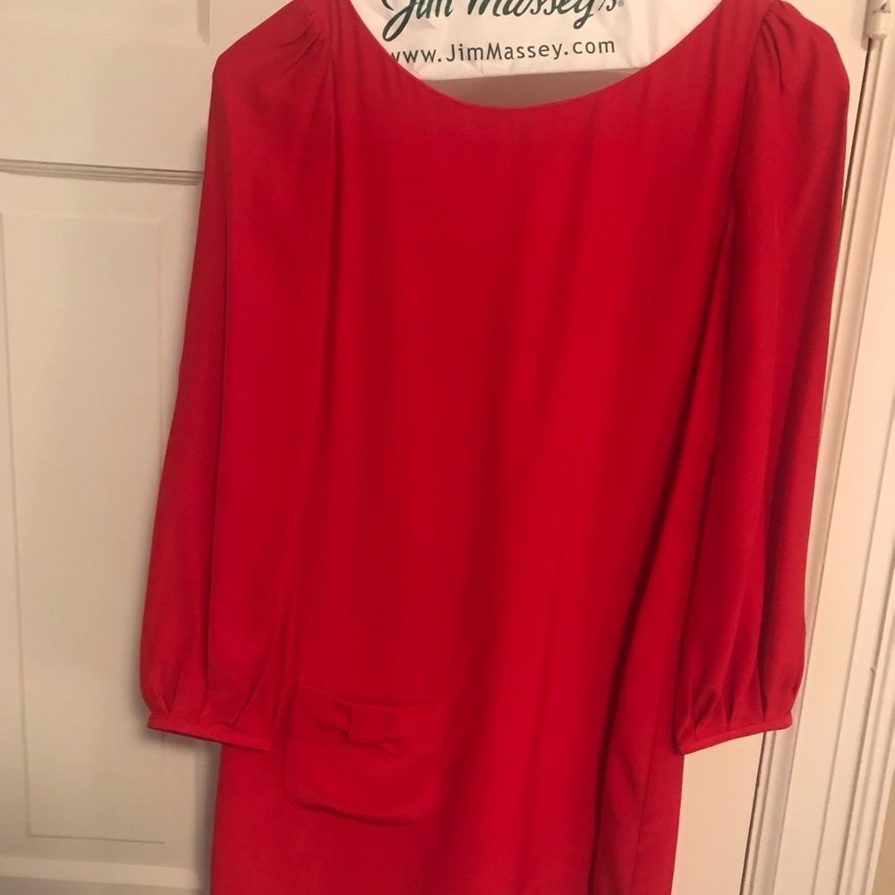 Annie griffin red silk dress 2